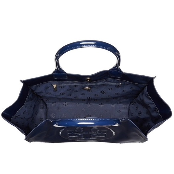 Tory Burch Large Canvas Ella Navy Tote NWT - Picture 4 of 7